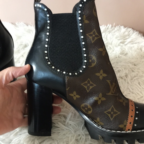 Louis Vuitton Calfskin Monogram Star Trail Ankle Boots - Picture 8 of 16